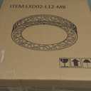 Lightania 12 Inch Flush Mount Ceiling Light, Modern Black LED Ceiling Light Fixture, 20W 1400LM 2700-6500K Adjustable, Dimmable Ceiling Lights for Bedroom, Kitchen, Hallway, Bathroom, ETL Listed