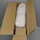 Ottoman Foot Rest- Bamboo Foldable Stool, Foot Stools Small Ottman with Upholstered & X Legs, Folding Stool for Makeup, Bedroom and Living Room (Large Beige) (21.3"D x 13.4"W x 18.5"H)