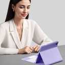Harvopu for iPad Air 13 Inch & Pro 12.9 Case with Keyboard - Multi-Touch Trackpad, 7 Colors Backlit, Detachable Keyboard Cover for iPad Pro 12.9 (6th, 5th, 4th, 3rd gen), Air 13 M4/M3/M2 (Purple)