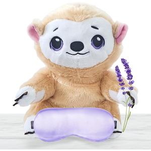 Microwavable Heating Pad for Period Cramps + Eye mask Heating pad–Machine Washable Cover-Cute Stuffed Animal Heating Pad, Portable Menstrual Microwave Heating Pad-Lavender Scent (Hedgehog+Eye mask)