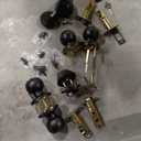 Lanwandeng (4Pack) Black Door Knobs with Lock and Keys, Interior/Exterior Door Knob for Bedroom or Bathroom, Entry Door Handle Locks