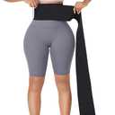 FeelinGirl Waist Trainer for Women Bandage Wrap Trimmer Belt Long Torso Tummy Wraps Belly Body Shaper Waist Trimmer Belt (One Size, Aa/Black - One Size)