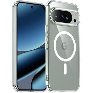 SPIDERCASE Magnetic for Google Pixel 10/Pixel 10 Pro Case, Military Grade Drop Protection Slim Crystal Clear Shockproof Anti-Fingerprint Phone Case, Phone Case for Pixel 10/10 Pro, Clear