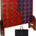 GOTHINK Giant Four in a Row Game with Carrying Bag - Jumbo 4-to-Score Indoor Outdoor Board Game Set for Kids and Adults Connect The 4 Discs of Same Colour in a Row Game 3Ft