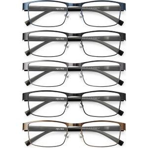 Gaoye Reading Glasses Men/Women, Eyeglasses, Blue Light Readers for Men/Women, Computer Eye Glasses, Cheaters 2.25X, Pack of 5