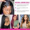 NewYou 28 Inch Straight Lace Front Wigs Human Hair Pre Plucked for Black Women 4x4 Lace Closure Wigs Human Hair 200 Density Glueless Wigs Human Hair