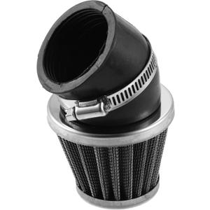 X AUTOHAUX Universal 50mm Elbow Conical Air Filter Cleaner Round Tapered Replacement for Motorcycle Silver Tone