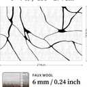 6x9 Washable Modern Abstract Black White Area Rug