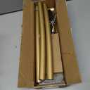 Gold Curved Shower Curtain Rod,35-76 Inches Adjustable Length Curved Shower Rods Round Shower Curtain Rod Rust Proof Stainless Steel Curved Shower Rods For Bathroom