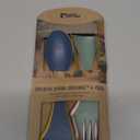 Light My Fire Spork Original 4-Pack 3-in-1 Camping Spoon Fork Knife Combo Reusable Travel & Camping Utensils Lunch Spork Outdoor Backpacking Hiking Picnic Utensil BPA Free, Nature