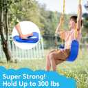 TURFEE 2 Pack Swing for Outdoor Swing Set, Swing Seat Replacement Kit with 66" Heavy Duty Chains, 4 Snap Hook for Kids Outdoor Play Playground, Trees, Playground (Blue)