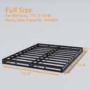 3 Inch Low Profile Box Spring Full, 3000lbs Heavy Duty Full Bed Box Spring Bed Base Metal Mattress Foundation, Easy Assembly, Noise Free