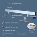 Solar Panel Mounting Bracket Kit System to Metal Roof Sloped or Flat Pitched Tile Shingle Roofs for 1-2pcs Solar Panels with End Cap