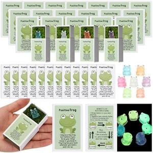 Wonderjune 36 Sets Emotional Support Positive Frog Bulk Appreciation Gifts for Employee Teachers Coworkers Staff Back to School Inspirational Gifts for Students Mail from Teacher