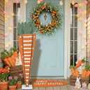 Yerliker 39 Inch Easter Wooden Porch Sign Wooden Carrot Standing Sign Decoration Easter Outdoor Decor Carrot Shape Decor for Porch, Yard, Front Door, Garden, Patio, Outdoor