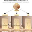 Touch Control Table Lamp for Bedroom, Portable LED Cordless Lamp, 1500mAh Rechargeable Battery Operated, 3 Color Temperatures Rotating Bedside Lamp for Living Room, Nightstand