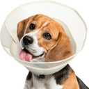 OEH Dog Cone, Soft Cones for Dogs After Surgery, Comfortable Medium Dog Cone Collar, Protective Cone for Dogs to Stop Licking, Beige, ML(Neck: 14.8-17.0)