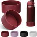 3 x Mity rain 2PCS Silicone Boot for Owala Water Bottle 24 oz 32 oz, Anti-Slip Protective Sleeve Bottom Bumper Protector for FreeSip Stainless Steel Water Bottles Accessories (Black Cherry, 32oz)