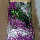 QCQHDU Artificial Flowers Topiary Ball Bush with Purple Violet for Outdoor,24.8" Fake Trees Plants with Ground Spike,UV Resistant Faux Shrubs for Indoor, Garden, Porch, Patio,Home Decor,2 Pack