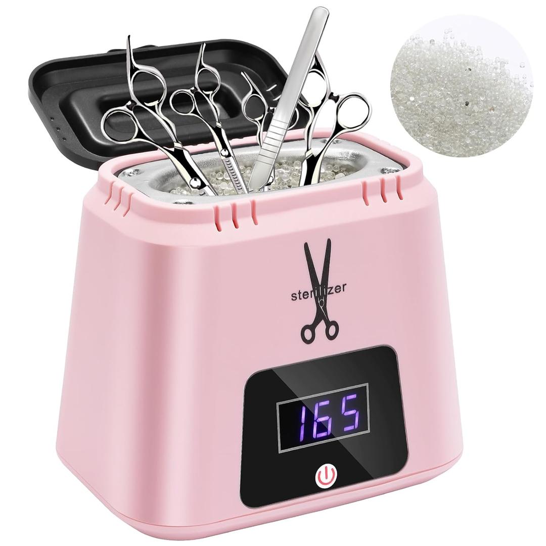 Nail Tool Sterilizer High Temperature 329 for Nail Tools Portable with Glass Beads for Metal Tools Salon & Esthetician Supplies