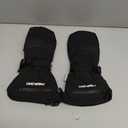 UMEWARM -10F Winter Ski Mittens for Men & Women Made with 3M C100 Insulation, Double Waterproof Winter Ski Gloves, 2X Warmer Snowboard Mittens with 5-Layer Fabric (Black)