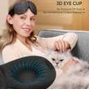 LKY DIGITAL Sleep Mask for Side Sleeper 3 Pack, Blackout 3D Eye Mask for Sleeping, Night Blindfold for Men Women (Gray & Blue & Black)