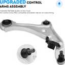 2PCS Front Lower Control Arm + Ball Joint for Nissan Murano 2009-2014 V6 3.5L, Driver & Passenger Side Suspension Rebuild End Kit RK622157 RK622158