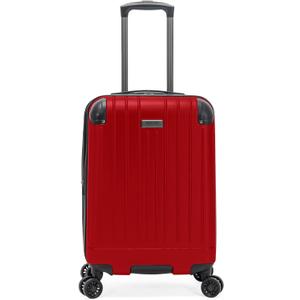 Flying Axis Collection Lightweight Hardside Expandable 8-Wheel Spinner Luggage, Cherry Red, 20-Inch Checked, 20-Inch Carry On