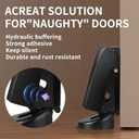 Mechanical Door Stoppers with Hydraulically WYGWP Windproof Heavy Duty Stop Holder Height Adjustable for Offices Home (Black)