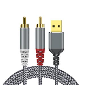 ZARSSON USB to RCA Audio Cable, 4FT Stereo Y Splitter Adapter for Laptops, Desktops, PS4, Amplifiers, Home Theater, Speakers