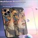 Compatible with iPhone 16 Pro Max Case Cute,with Full Camera Protective Soft Slim Oil Painting Aesthetic Phone Cover Anti-Yellowing Shockproof Cover for Women Girl