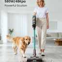 Cordless Vacuum Cleaner, Upgraded 580W 48KPA 65Mins Vacuum Cleaners for Home, Cordless Stick Vacuum Cleaner with Self-Standing and LED Screen, Anti-Tangle Wireless Vacuum for Pet Hair/Carpets/Floors