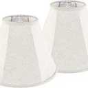 GO&SO Grey Bell Lamp Shades Set of 2 Meduim Lamp Shade 6"Top x 13"Bottom x 9.8"High(Spider) Replacement Lampshade for Table Lamp & Bedside Lamp -Handmade Lampshade,Assembly Required (Oatmeal-Linen)