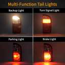 Tail Light Assembly Compatible with 2004-2006 Toyota Tundra Double Cab Tail lights Rear Brake Lamp with Bulbs and Wiring Harness, Passenger and Driver Side