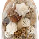 Qingbei Rina Decorative Balls for Centerpiece Bowls, Wicker Rattan Balls Decorative, Assorted Bowl Vase Fillers, Decorative Orbs Woven Spheres, Wedding Table Home Decor(Brown)