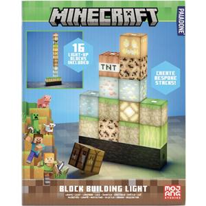 Paladone Minecraft Building Block Night Light Officially Licensed LED Lamp for Boys Bedrooms, Gaming Decor & Gifts Fun Minecraft Room Accessory