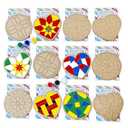 POATROZON Valentine's Day Gifts Party Favor 28Pcs Wooden Slices Card DIY Craft Heart Shape for Kids Crafts and Art Classroom Exchange (Heart, One Size), 2 Pack
