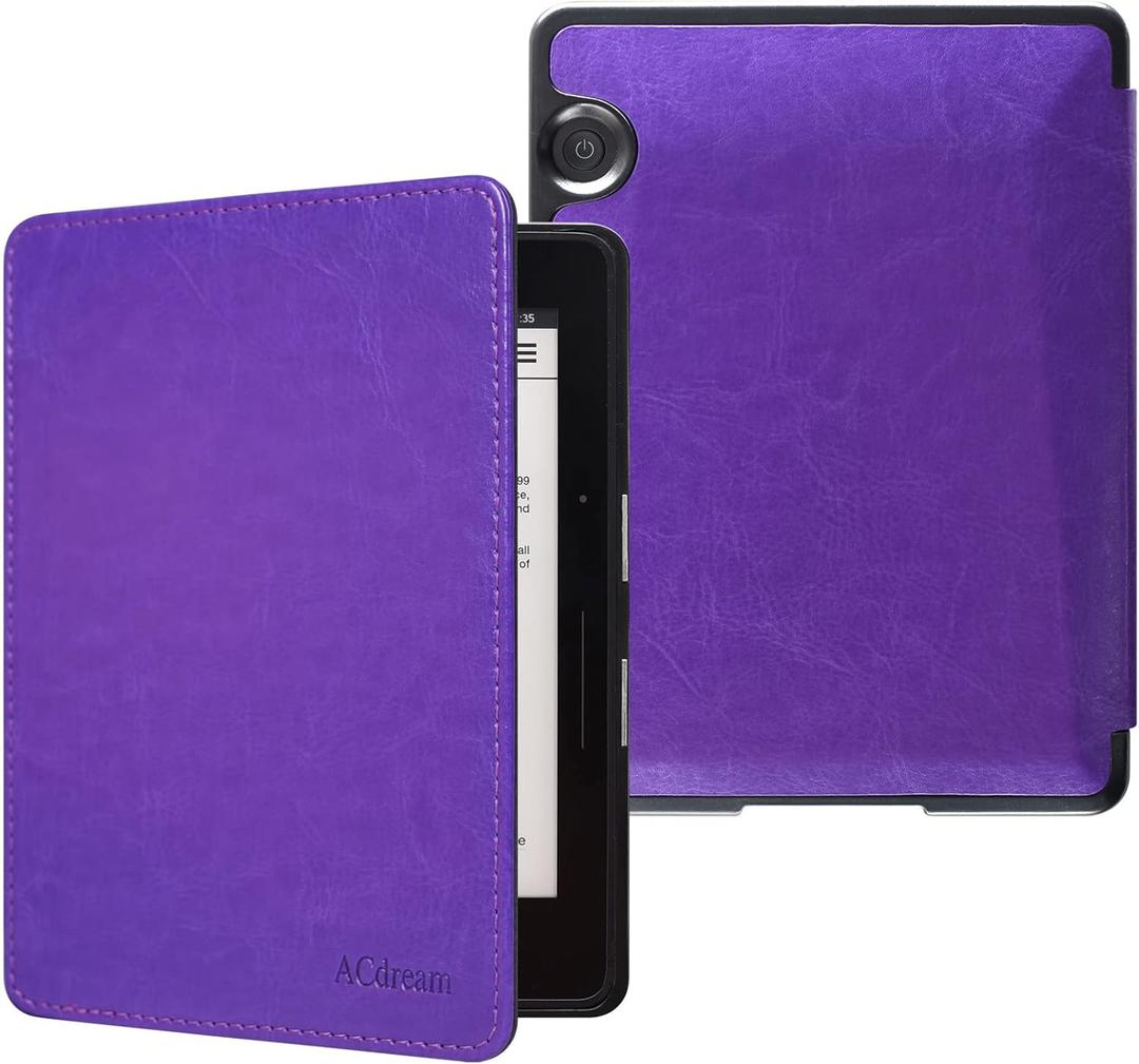 ACdream Kindle Voyage Case, The Thinnest and Lightest Premium PU Leather Cover Case for Kindle Voyage (2014) with Auto Wake Sleep Feature, Purple