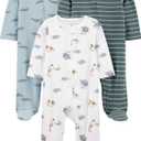 3-pack Sleep and Play (3-6 Months, Stripe Safari)