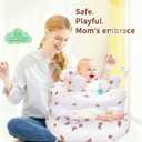 Inflatable Baby Seat for Babies 3-36 Months，[Squeaky Sound & Anti-Fall Design] Inflatable Chair with Sound-Making Ears, Baby Seat for Sitting-Up Practice, Built-in Air Pump (Ear Bear)