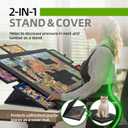 Lavievert 1500 Piece Tilting Jigsaw Puzzle Board with 2-in-1 Puzzle Stand & Cover, Lightweight Puzzle Boards with 6 Drawers, Portable Felt Jigsaw Table Puzzle Storage for Adults - Dark Gray