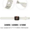 Floral Silicone Band Compatible with Apple Watch 38mm 40mm 41mm Women Men Hollow-Out Design Wristbands Soft Sport Breathable Watch Bands for iWatch Ultra SE Series 8 7 6 5 4 3 2 1 Starlight