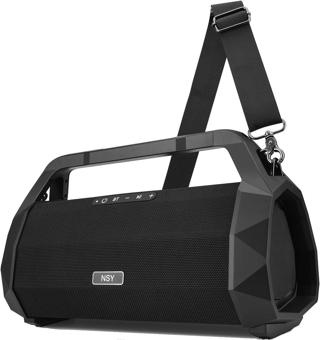 120W Outdoor Boombox, Portable Waterproof Bluetooth Speaker with TWS, Punchy Bass, Built-in Strap & Handle, 30H Playtime for Parties, Beach, Gym, Patio