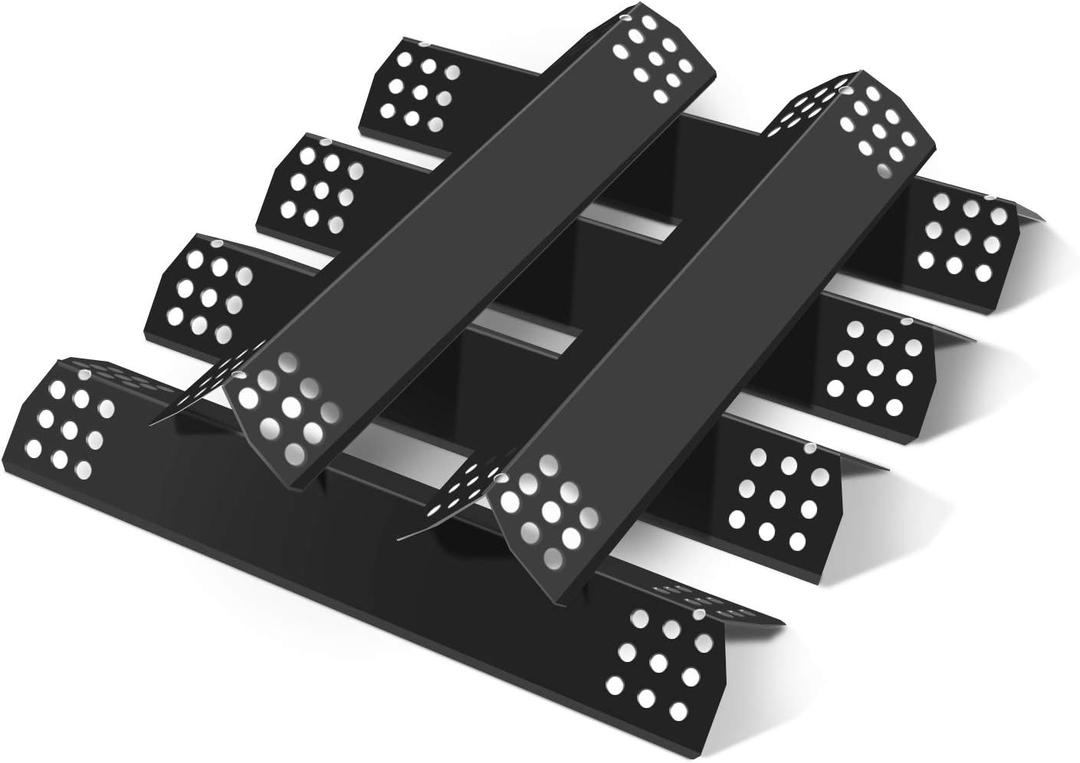 6 pcs Flame Tamers for Nexgrill 720-0896 720-0896B 720-0898 720-0830H 720-0783E Replacement Parts, Porcelain Steel Heat Plates Heat Shields