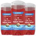 Old Spice Aluminum Free Deodorant for Men, 24/7 Odor Protection, 24/7 Freshness & Lasting Scent, Aqua Reef with Cypress Scent, 3.8 oz (Pack of 3)