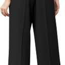 Betusline Women's Wide Leg High Waisted Dress Pants Business Casual Straight Office Trousers for Women, 1#Black, XXX-Large (Black, XXXL)