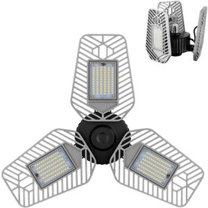 LZHOME LED Garage Lights, Deformable Ceiling Light 9000 Lumens, 82W CRI 80 Shop Light, Adjustable Garage Lights, Led Lighting (No Motion Activated) (1-Pack)