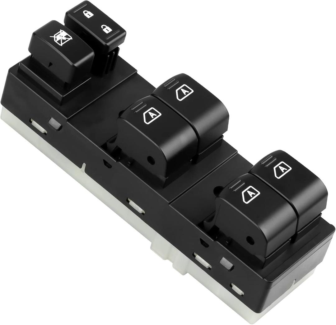 LCWRGS Master Power Window Switch Fits for 2009-2012 Nissan Maxima, 2007-2008 Infiniti G35, 2009-2013 Infiniti G37, 2011-2012 Infiniti G25, 2015 Infiniti Q40, 25401-9N00D, Front Left Driver Side