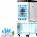 Portable Air Conditioners, 3-in-1 Portable AC Unit with Removable 2.6 Gal Water Tank, Dehumidifier & Fan,Evaporative Air Cooler Windowless with 3 Wind Speeds Swamp Cooler for Bedroom Office Garage