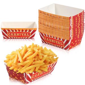 30-Piece 0.66 lb Carnival Party Favors - Paper Food Trays & Holders for Hot Dogs, Nachos, Popcorn & More